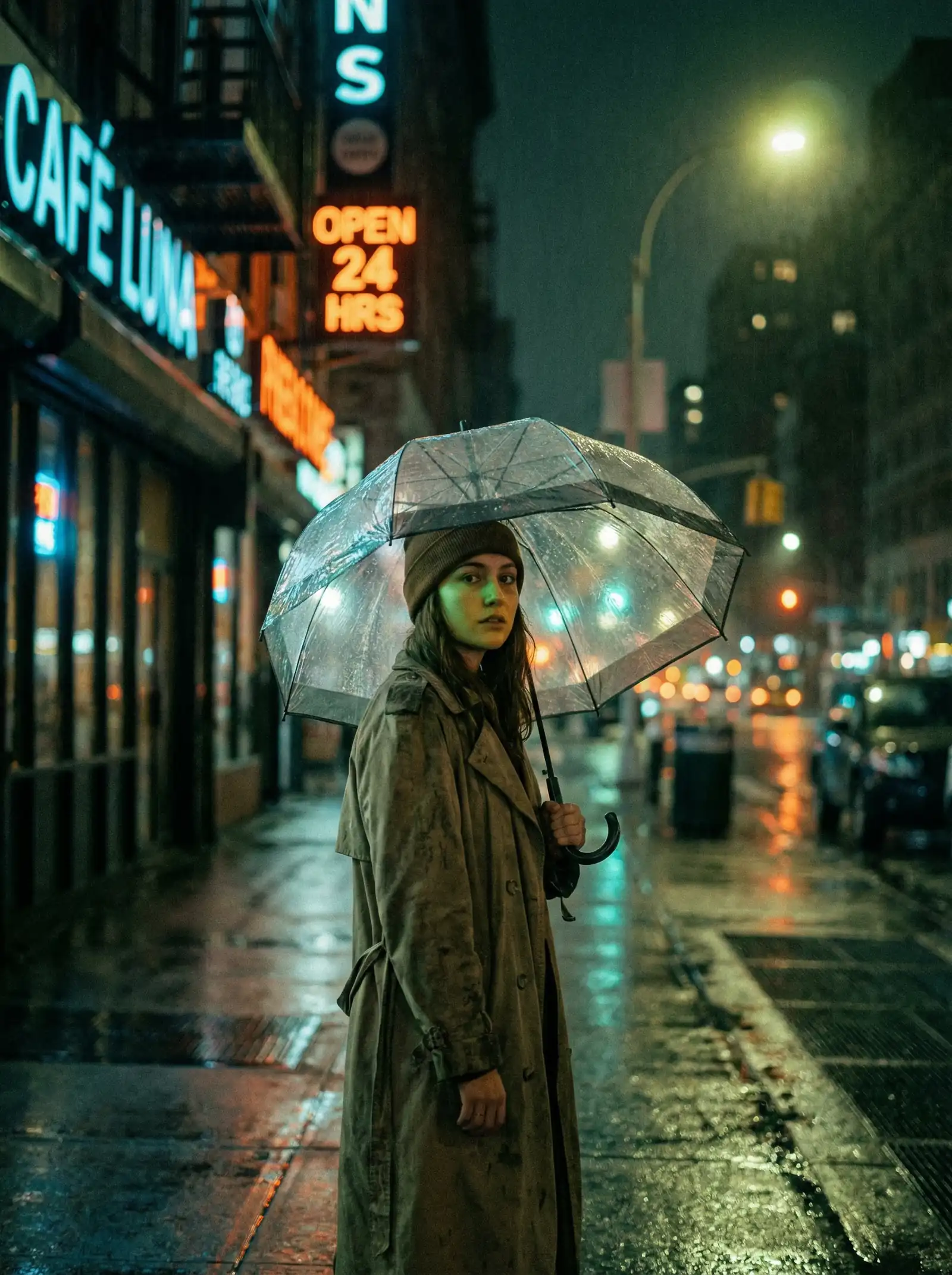 ai去衣 本周佳作 - 雨夜独行
